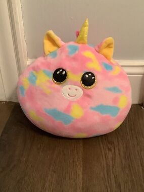 Plush Pink Unicorn Pillow for Kids - Soft Multicolor Comfort